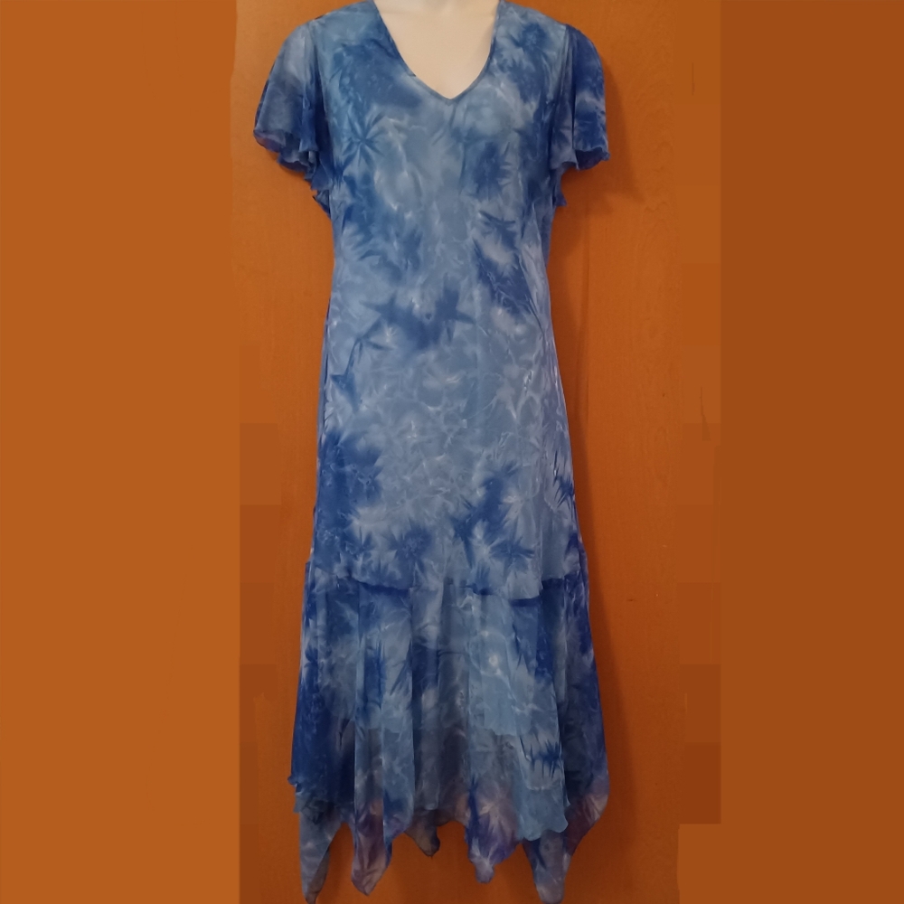 Ruffle Hem Sky Dress